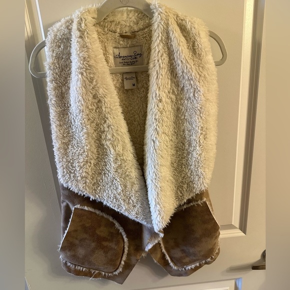 American Rag Faux Fur Vest - Cream and Brown. EUC - Picture 2 of 6